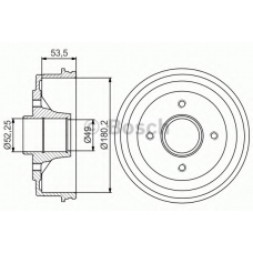 0 986 477 270 BOSCH Тормозной барабан