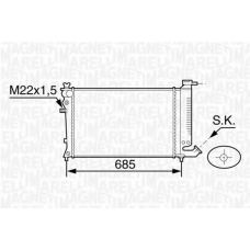 350213119100 MAGNETI MARELLI Радиатор, охлаждение двигателя