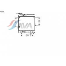 FT2028 AVA Радиатор, охлаждение двигателя
