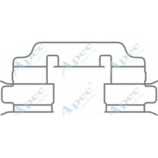 KIT1055 APEC Комплектующие, тормозные колодки