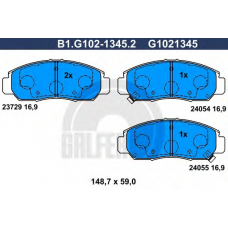 B1.G102-1345.2 GALFER Комплект тормозных колодок, дисковый тормоз