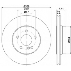 8DD 355 114-251 HELLA PAGID Тормозной диск