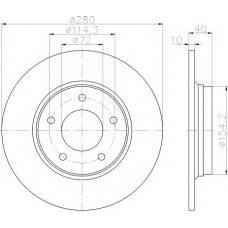 8DD 355 115-831 HELLA Тормозной диск