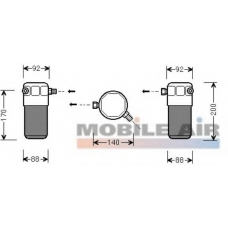 0300D303 VAN WEZEL Осушитель, кондиционер