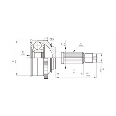 CVJ5686.10 OPEN PARTS Шарнирный комплект, приводной вал