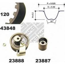 23847 MAPCO Комплект ремня грм