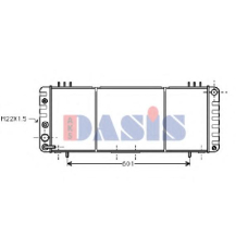 520580N AKS DASIS Радиатор, охлаждение двигателя