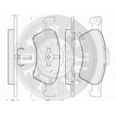 12137 OPTIMAL Комплект тормозных колодок, дисковый тормоз