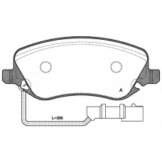 BPA0879.02 OPEN PARTS Комплект тормозных колодок, дисковый тормоз