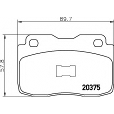 8DB 355 006-051 HELLA Комплект тормозных колодок, дисковый тормоз