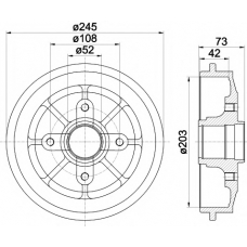 MBD304 MINTEX Тормозной барабан