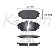 D11308 KAISHIN Комплект тормозных колодок, дисковый тормоз