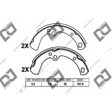 BS1095 DJ PARTS Комплект тормозных колодок