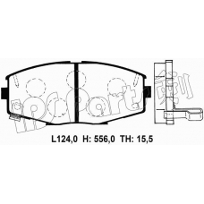 IBD-1245 IPS Parts Комплект тормозных колодок, дисковый тормоз