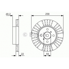 0 986 479 U66 BOSCH Тормозной диск