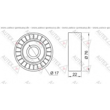 642029 AUTEX Натяжной ролик, поликлиновой  ремень