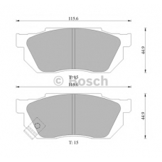 0 986 505 974 BOSCH Комплект тормозных колодок, дисковый тормоз