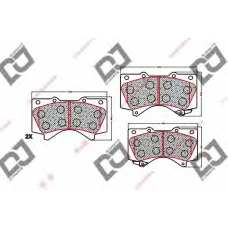 BP1646 DJ PARTS Комплект тормозных колодок, дисковый тормоз