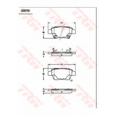 GDB7791 TRW Комплект тормозных колодок, дисковый тормоз