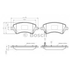 0 986 TB2 397 BOSCH Комплект тормозных колодок, дисковый тормоз