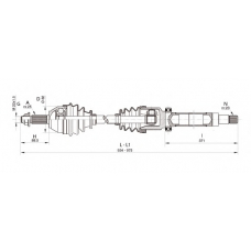 DRS6322.00 OPEN PARTS Приводной вал