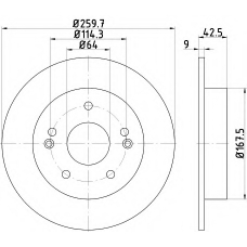 8DD 355 115-021 HELLA PAGID Тормозной диск