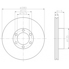 8DD 355 106-611 HELLA PAGID Тормозной диск