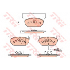 GDB2080 TRW Комплект тормозных колодок, дисковый тормоз