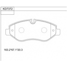 KD7372 ASIMCO Комплект тормозных колодок, дисковый тормоз