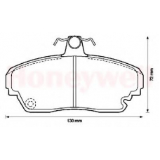 572321B BENDIX Комплект тормозных колодок, дисковый тормоз