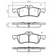 K424800 Vema Комплект тормозных колодок, дисковый тормоз