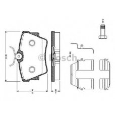 0 986 TB2 739 BOSCH Комплект тормозных колодок, дисковый тормоз