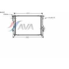 BW2222 AVA Радиатор, охлаждение двигателя