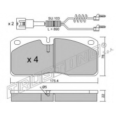 278.3W TRUSTING Комплект тормозных колодок, дисковый тормоз