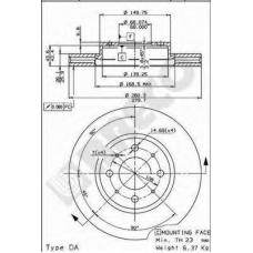 BS 8054 BRECO Тормозной диск