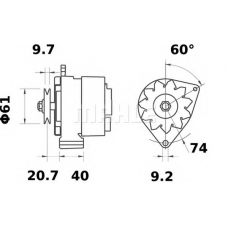 MG 497 MAHLE Генератор