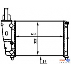 8MK 376 713-514 HELLA Радиатор, охлаждение двигателя