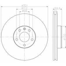 8DD 355 111-131 HELLA Тормозной диск