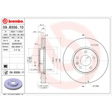 09.B356.10 BREMBO Тормозной диск