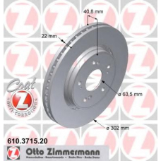 610.3715.20 ZIMMERMANN Тормозной диск