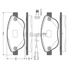 0 986 TB3 079 BOSCH Комплект тормозных колодок, дисковый тормоз