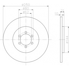 8DD 355 101-071 HELLA PAGID Тормозной диск