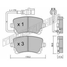 570.0 TRUSTING Комплект тормозных колодок, дисковый тормоз