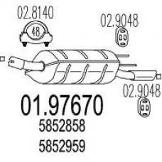 01.97670 MTS Глушитель выхлопных газов конечный