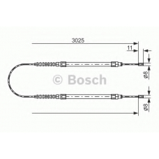 1 987 477 113 BOSCH Трос, стояночная тормозная система