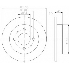 8DD 355 110-651 HELLA Тормозной диск