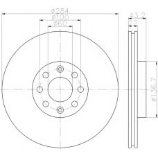 8DD 355 112-601 HELLA PAGID Тормозной диск