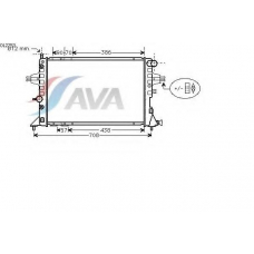 OL2253 AVA Радиатор, охлаждение двигателя