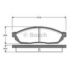 0 986 TB2 065 BOSCH Комплект тормозных колодок, дисковый тормоз