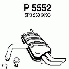 P5552 FENNO Глушитель выхлопных газов конечный